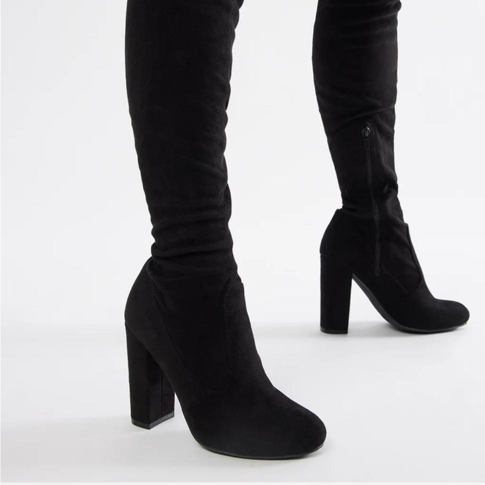 Fashion Nova Black Over the Knee Boots